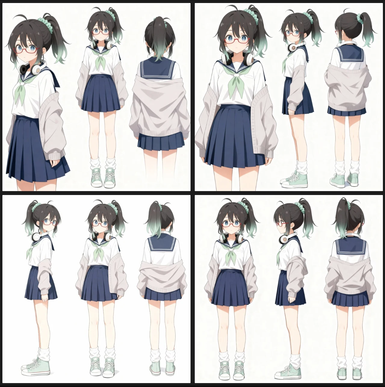 検証１．ポーズ・表情・服装・背景を変更：図版9