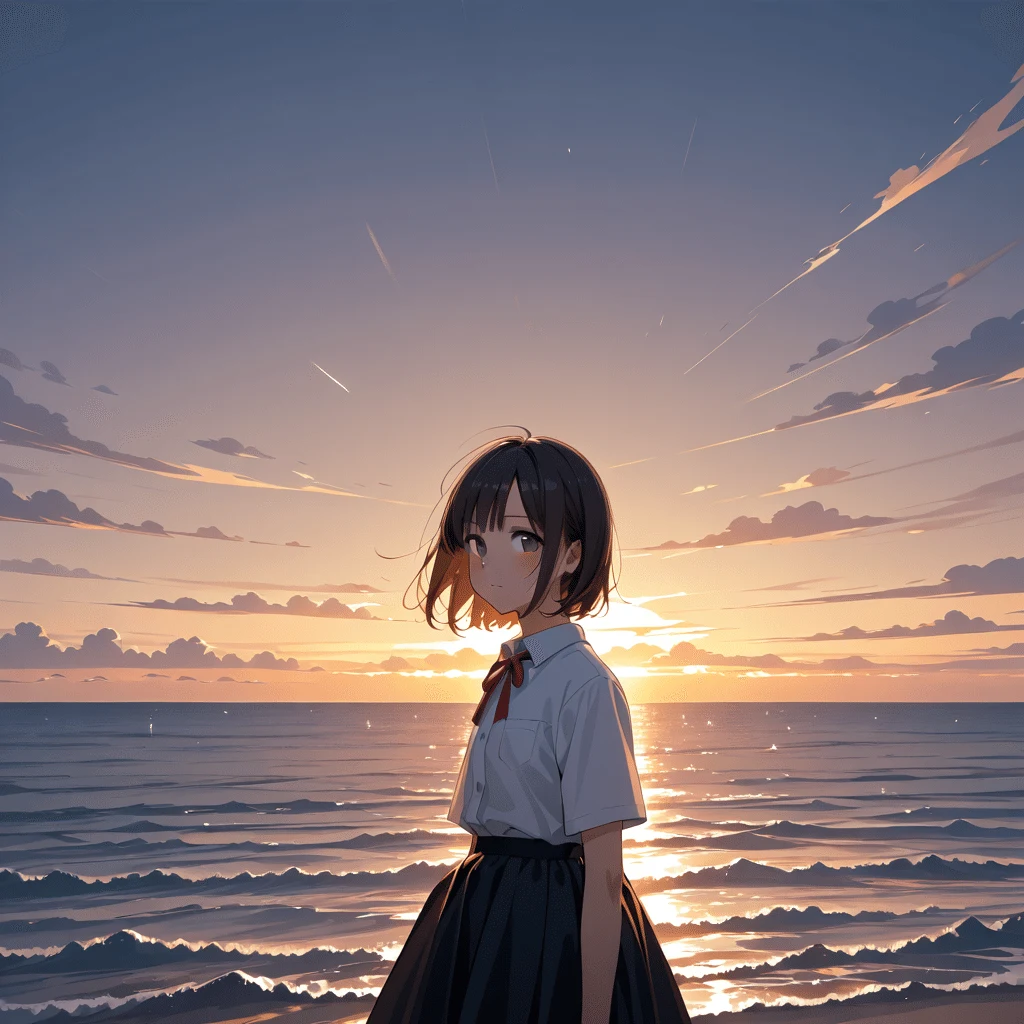1girl,sky,sea
