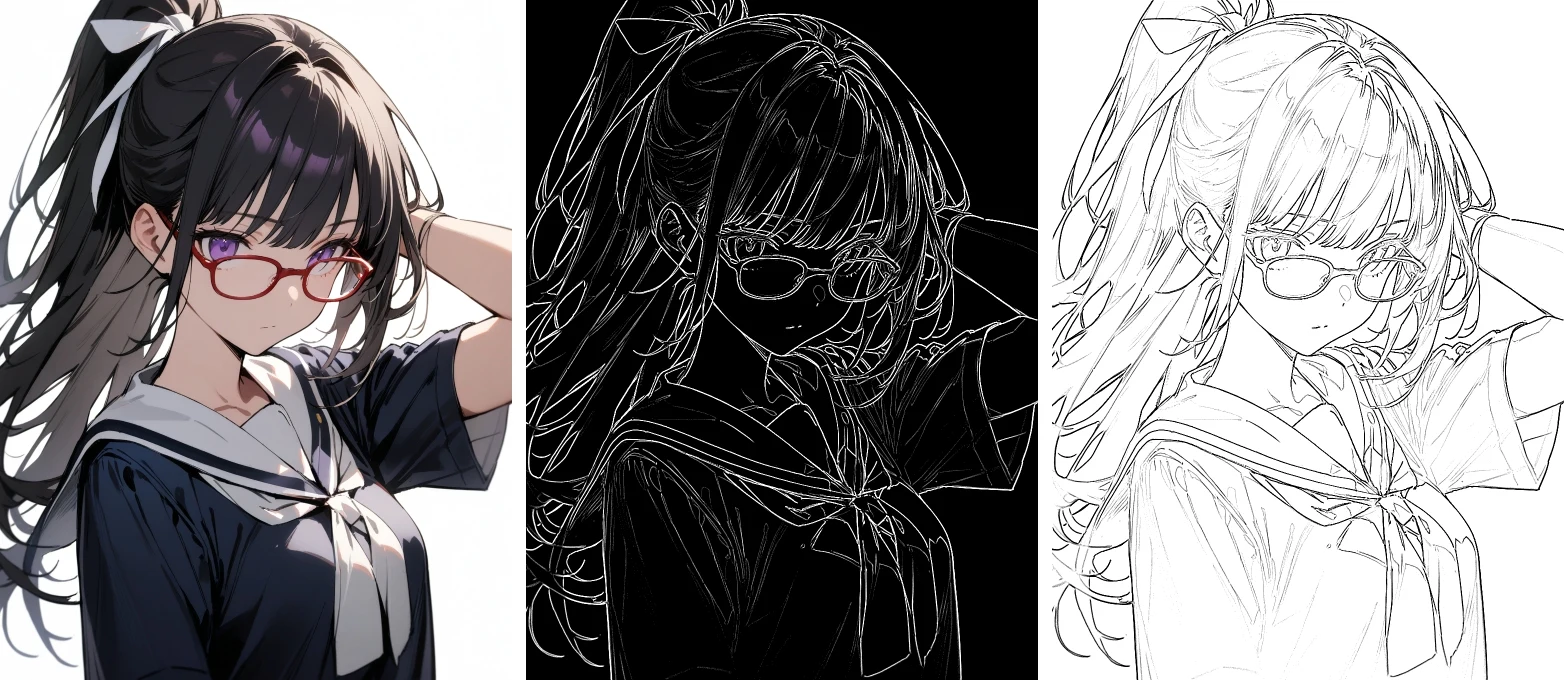 ①Photoshop 【線画生成✖ / 線画抽出〇】:図版1