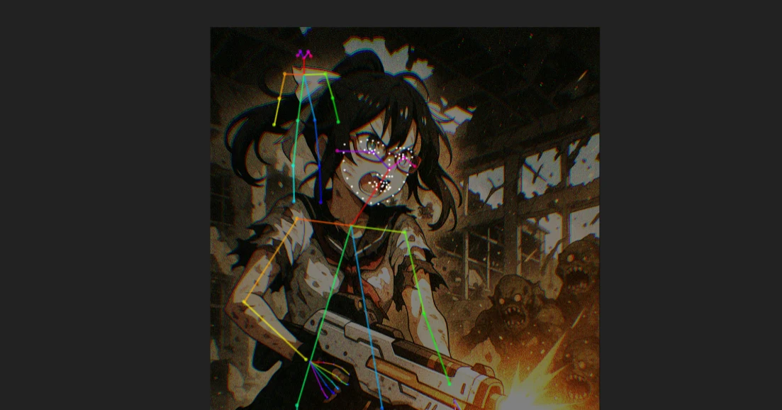 ・「Openpose editor」でポーズ編集：図版2