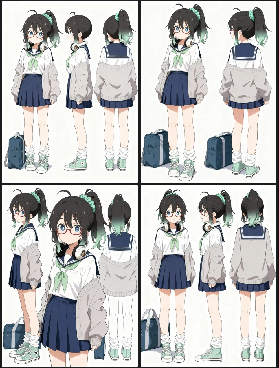 検証１．ポーズ・表情・服装・背景を変更：図版7