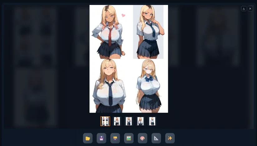 注意２：Animaは短文指示だとエロくなる：図版1