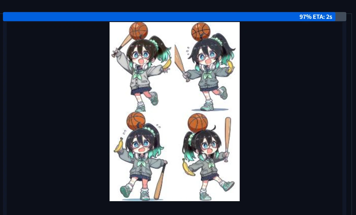 コピー機法で学習した画風LoRA。SDXL画風のちびミナちゃんを再現できた