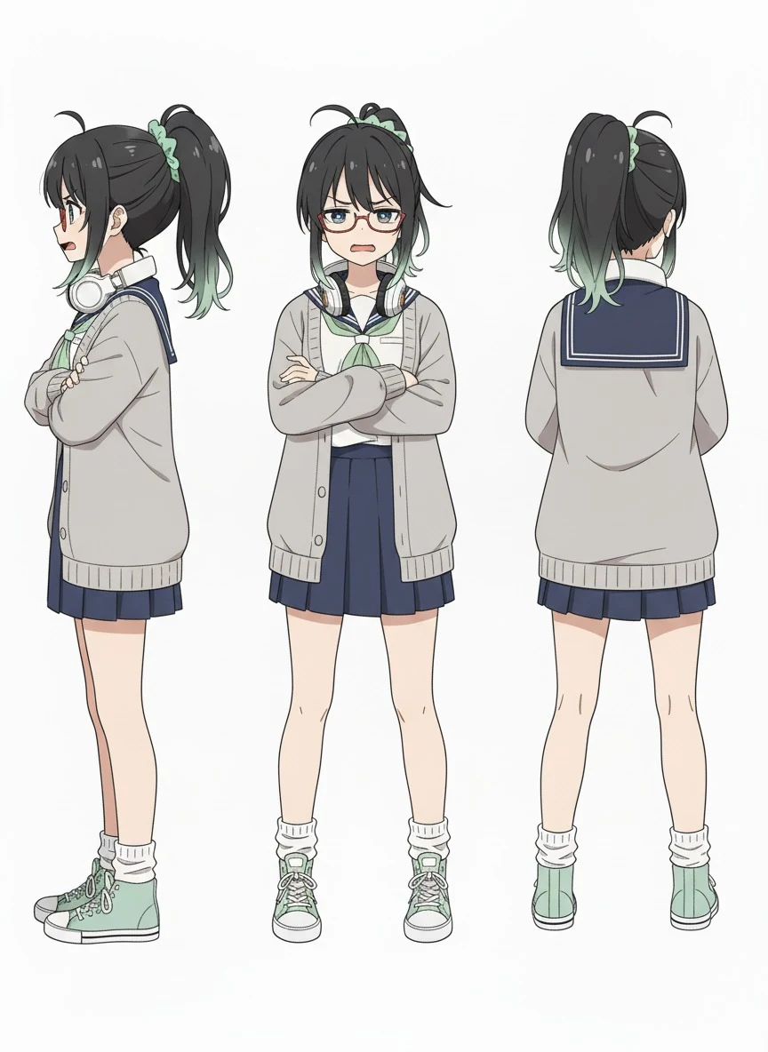 検証1.ポーズ・表情・服装・背景を変更:図版7