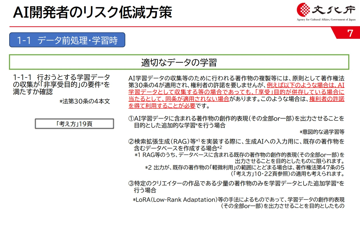 ・「学習段階」の著作権侵害ポイント:図版2