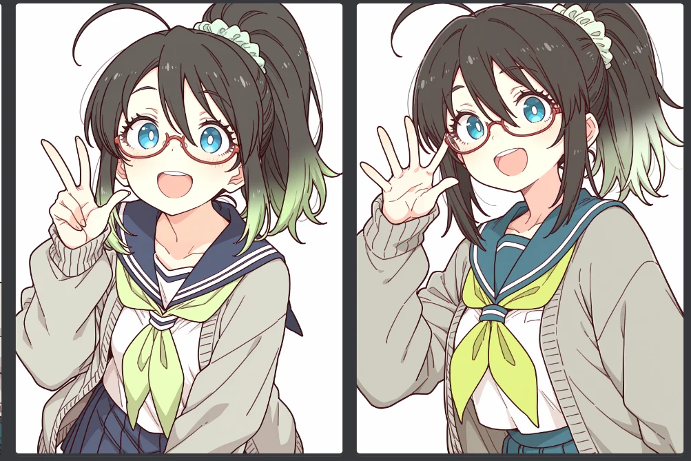 サイドヘアは何色が正解？ポニテの長さは？セーラー服の線は何本？