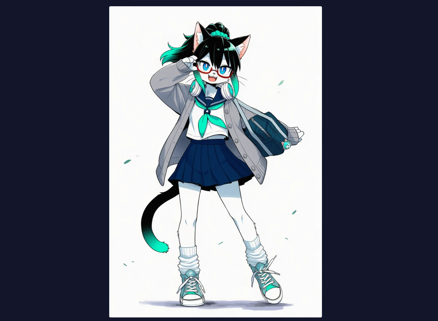 「fur dataset,1girl,furry,furry_female,cat girl」+キャラ召喚タグ