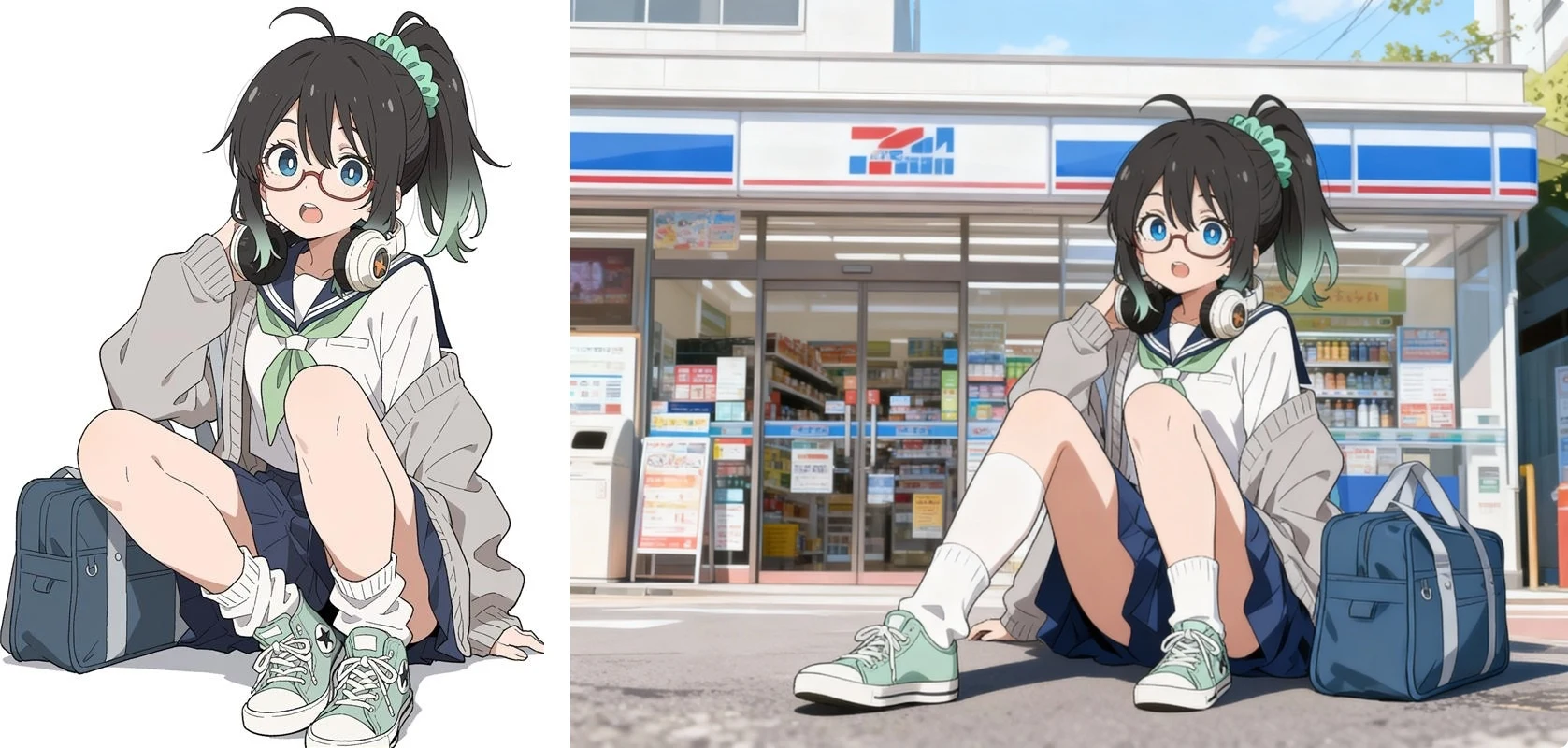 検証１．ポーズ・表情・服装・背景を変更：図版17