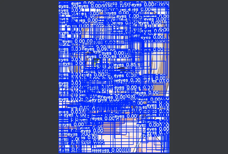 ・角度によって片目が検出されないことがある：図版2