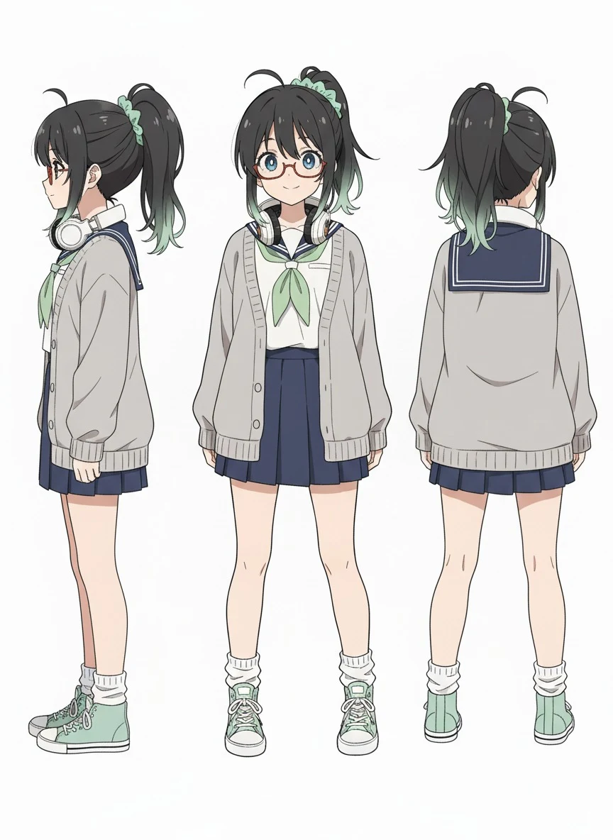 検証1.ポーズ・表情・服装・背景を変更:図版5