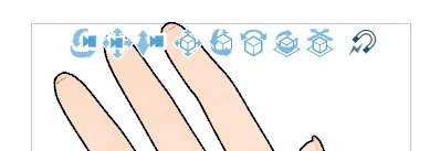 【２】手の3Dモデルを使う：図版7