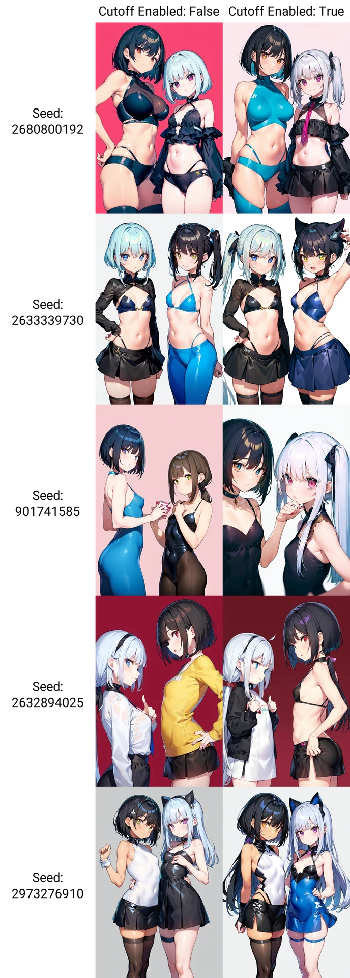 「短い黒髪 ＆ 長い銀髪」：図版1