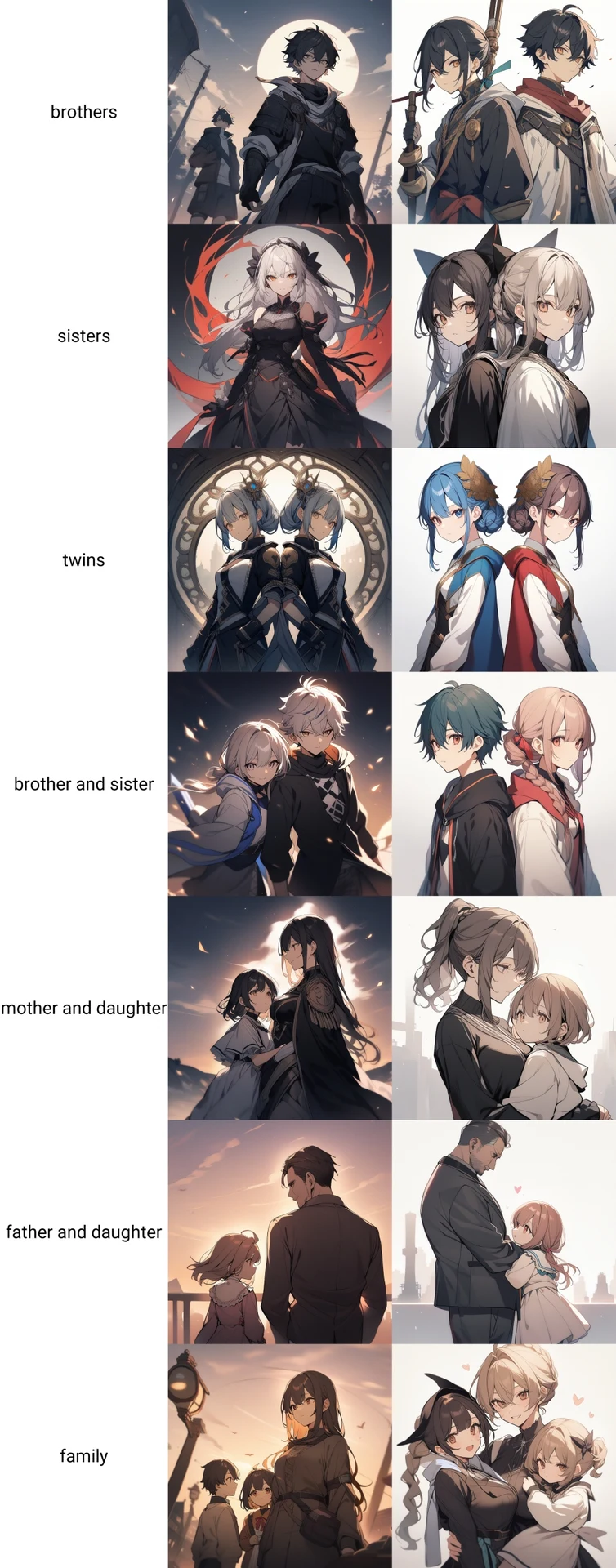 人数指定タグ画像比較【#プロンプト超辞典】：図版3
