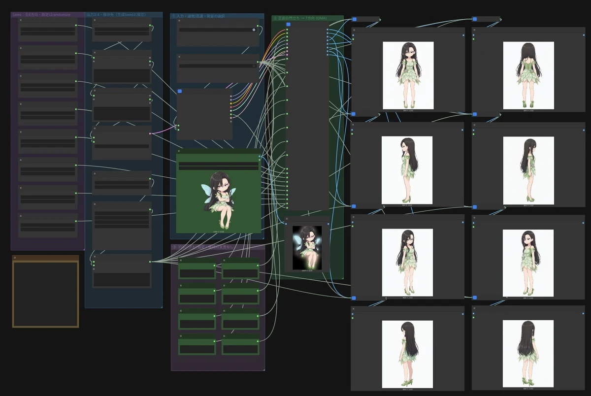 8方向ショットのやり方:図版1