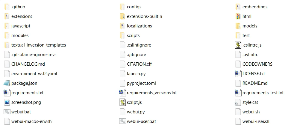 1.Stable Diffusion web UI本体を入手する:図版3