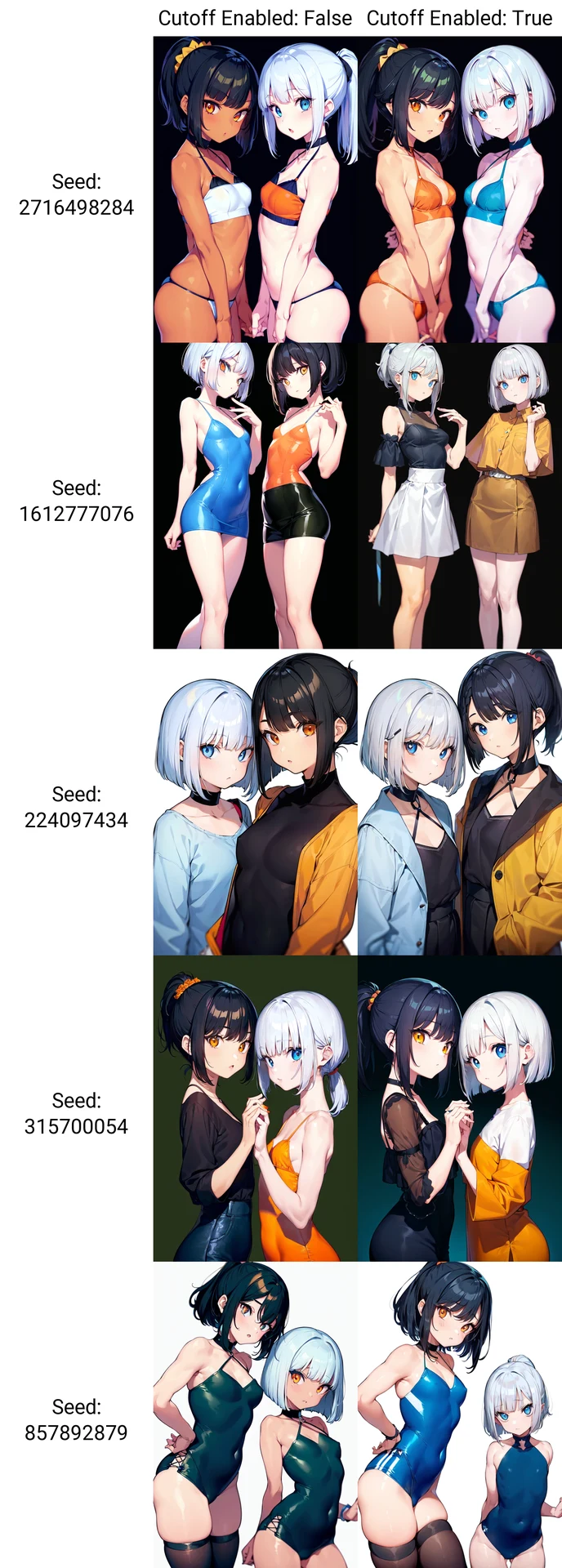 黒ボブカットオレンジ瞳 ＆ 銀ポニテ青瞳：図版3