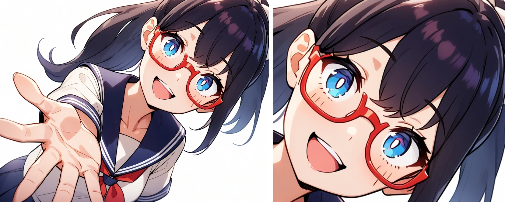 同じ画像でもアップにしてデータセットを水増しできる。このままだと目が溶けて見えるので、加筆するか、アップスケールして綺麗にしてから学習させましょう。