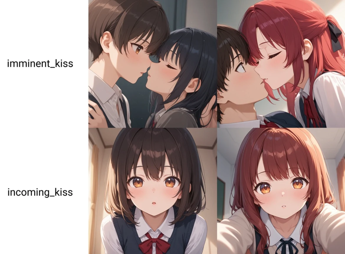 キス関連のポーズ：図版2